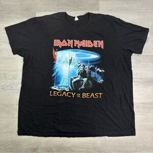 Iron Maiden Legacy Of The Beast World Tour 2019 Black T-shirt Sz 3XL  Band Tee